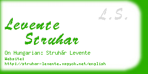 levente struhar business card